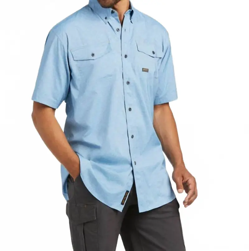 Men's Rebar Tough Venttek Top In Blue 1