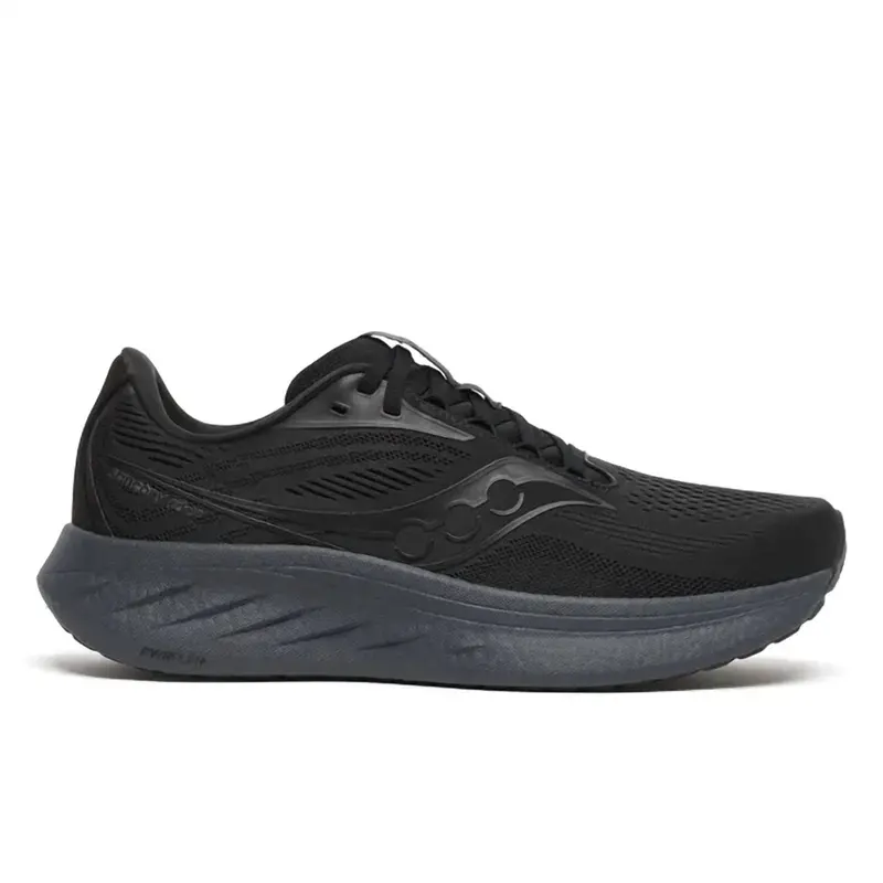 Men's Ride 18 Running Shoes In Black Shadow 1