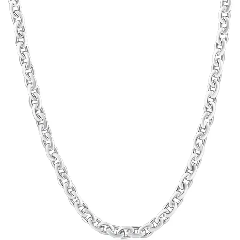 Men's Round 14K Gold (40Gram) Or Platinum (75Gram) 5Mm Link Chain Necklace 20" 1