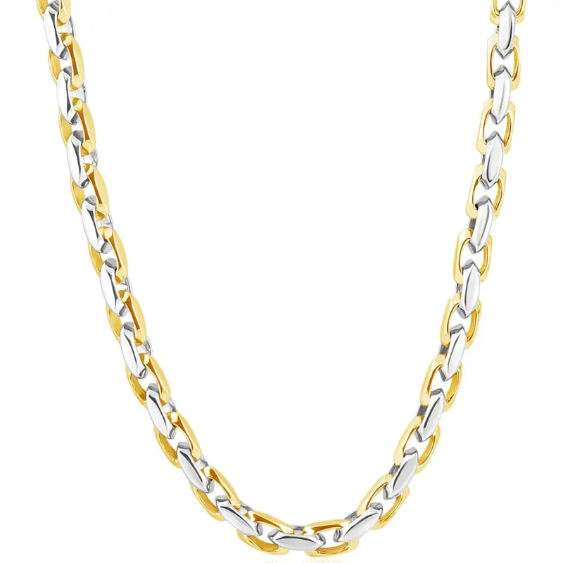 Men's Round 14K Gold (76Gram) Or Platinum (142Gram) 6Mm Link Chain Necklace 24" 1