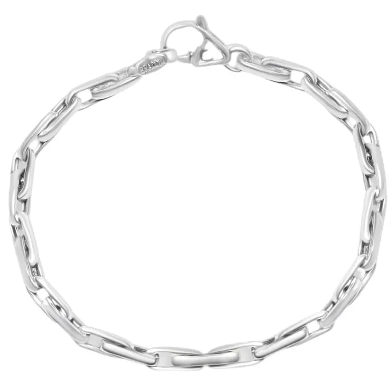 Men's Round Link 14K Gold (20Gram) Or Platinum (32Gram) 5Mm Bracelet 8.5" 1