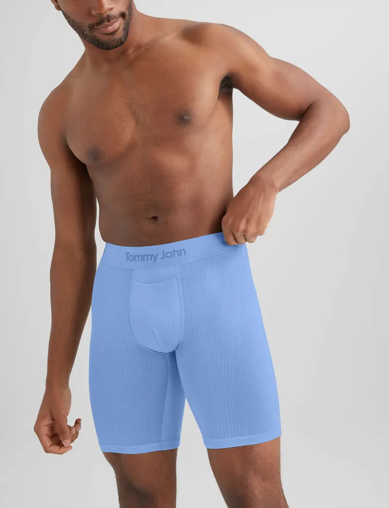 Men's Second Skin Luxe Rib Boxer Brief 8" 1