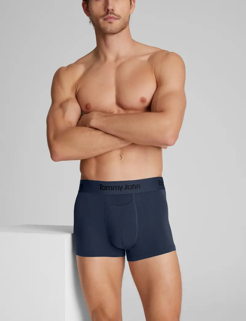 Men's Second Skin Luxe Rib Square Cut 2" Boxer Brief 1