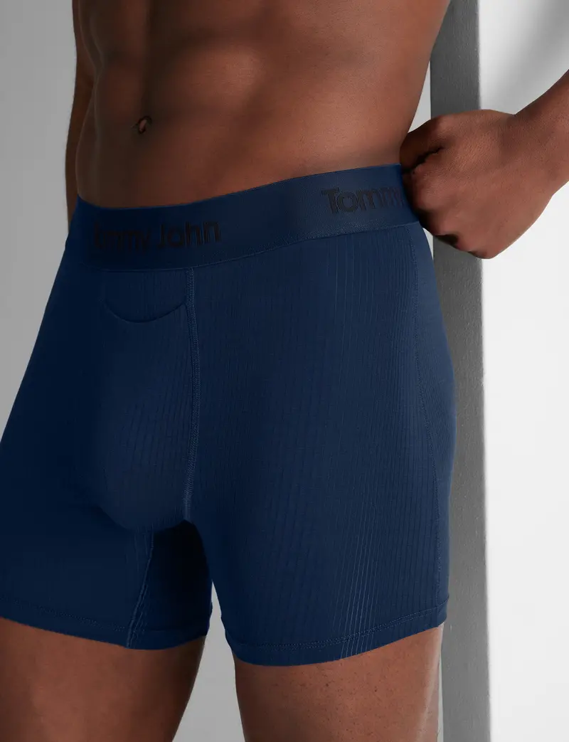 Men's Second Skin Luxe Rib Trunk 4" Boxer Brief 1