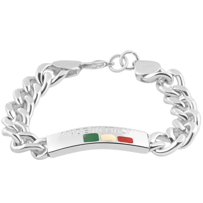 Men's Single Tone Italian Identity 8" 12Mm Bracelet 1