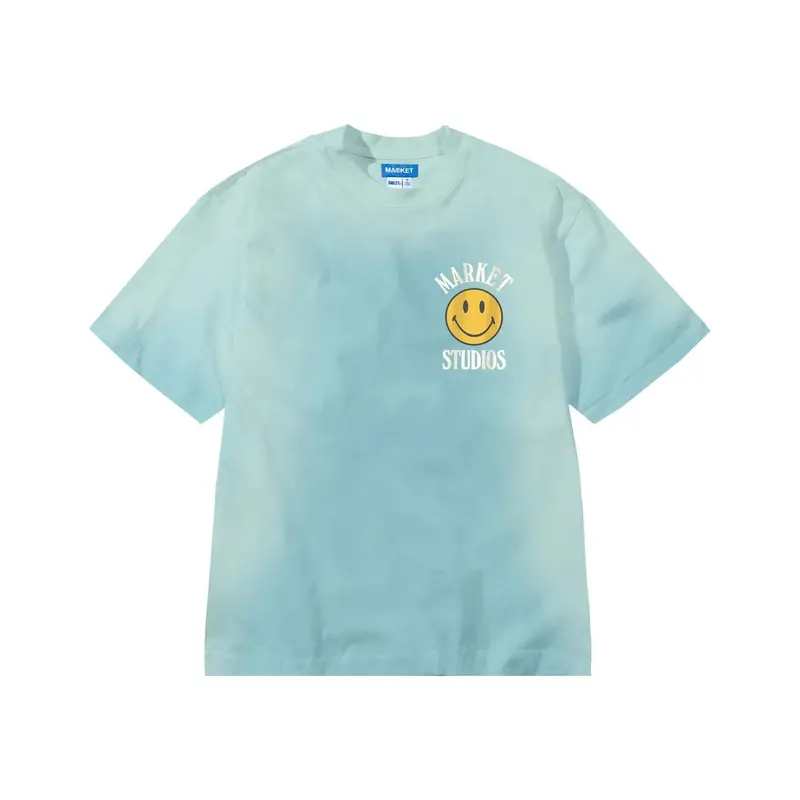 Men's Smiley Upside Down Lockup T-Shirt In Retro Blue 1