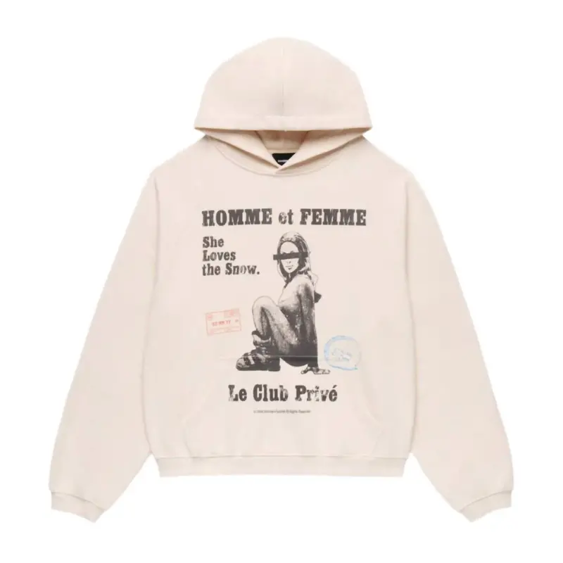 Men's Snow Bunny Hoodie In Cream 1