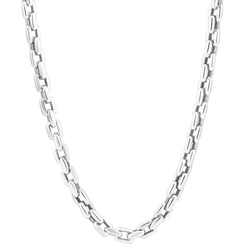Men's Square Cable 14K Gold (76Gram) Or Platinum (142Gram) 6.5Mm Link Chain Necklace 20" 1
