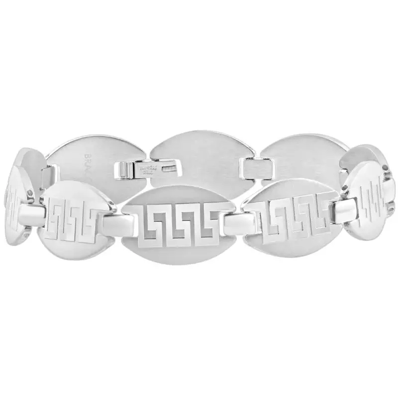 Men's Steel Single Tone Designed Link 14Mm Link 8.5 " Bracelet 1
