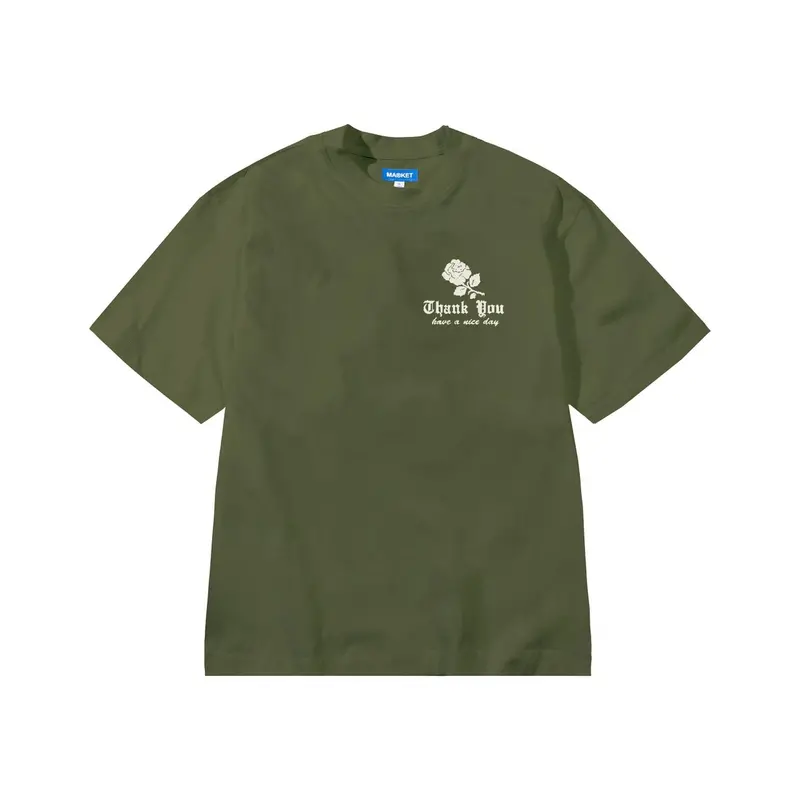 Men's Thank You Needlepoint T-Shirt In Sea Kelp 1