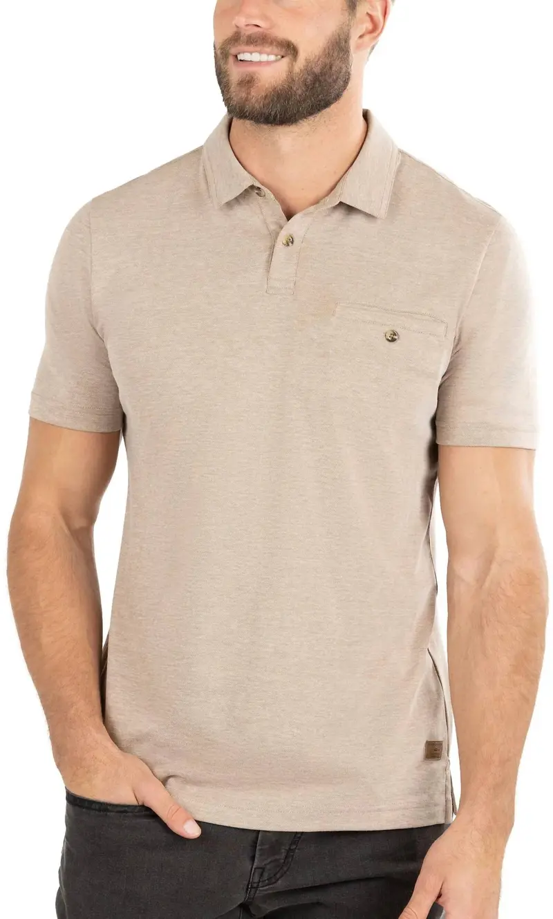 Men's Tucan Polo In Heather Portabella 1