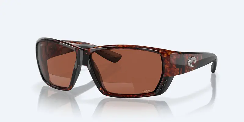 Men's Tuna Alley Reader Rectangular Polarized Sunglasses In Tortoise/Copper 1