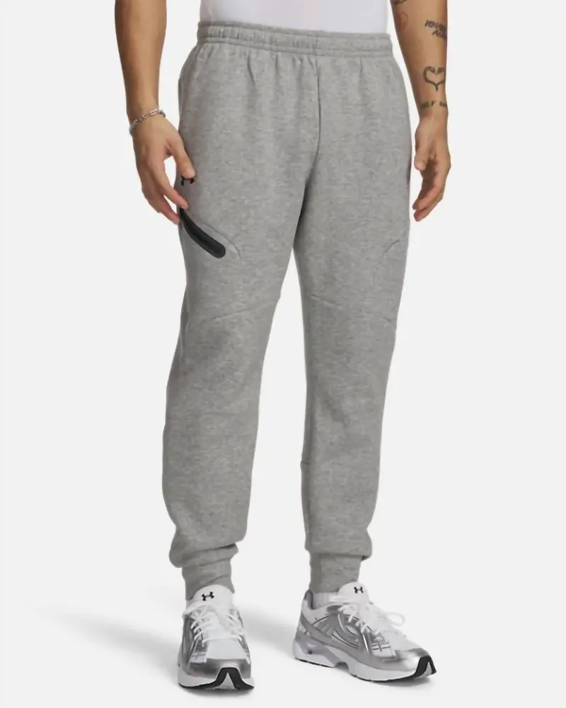 Men's Unstoppable Fleece Joggers In Mod Gray / Black 1