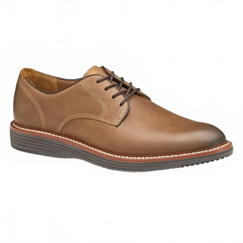 Men's Upton Plain Toe Oxford Shoe In Tan 1
