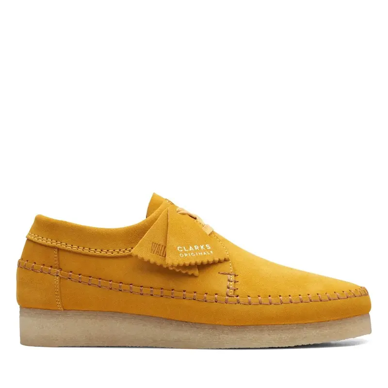 Men's Weaver Shoes In Mustard Suede 1
