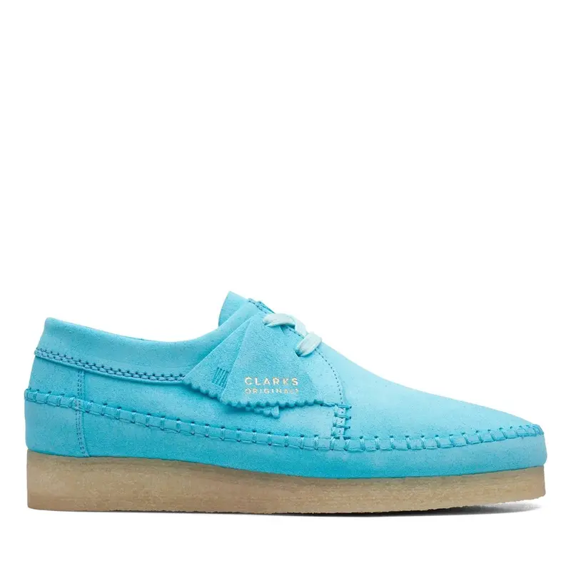 Men's Weaver Shoes In Teal Suede 1