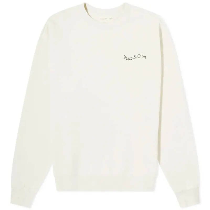 Men's Wordmark Crewneck Sweatshirt In Bone 1