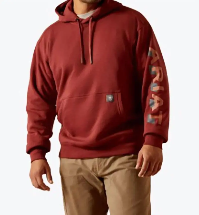 Men's Work Hoodie In Madder Brown 1