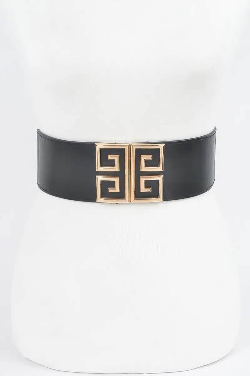 Metal Buckle Elastic Plus Size Belt 1