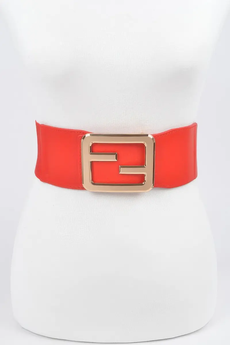 Metal Buckle Plus Size Elastic Belt 1