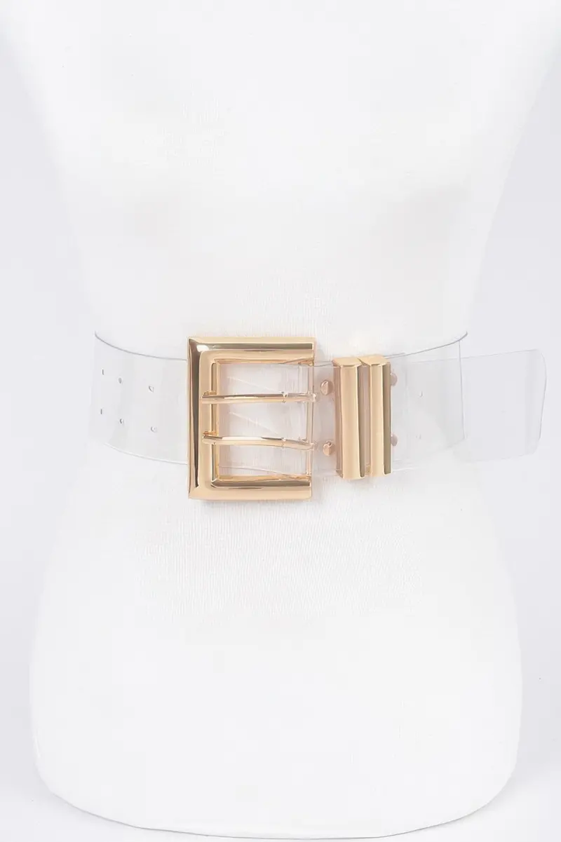 Metal Buckle Plus Size Elastic Belt 1
