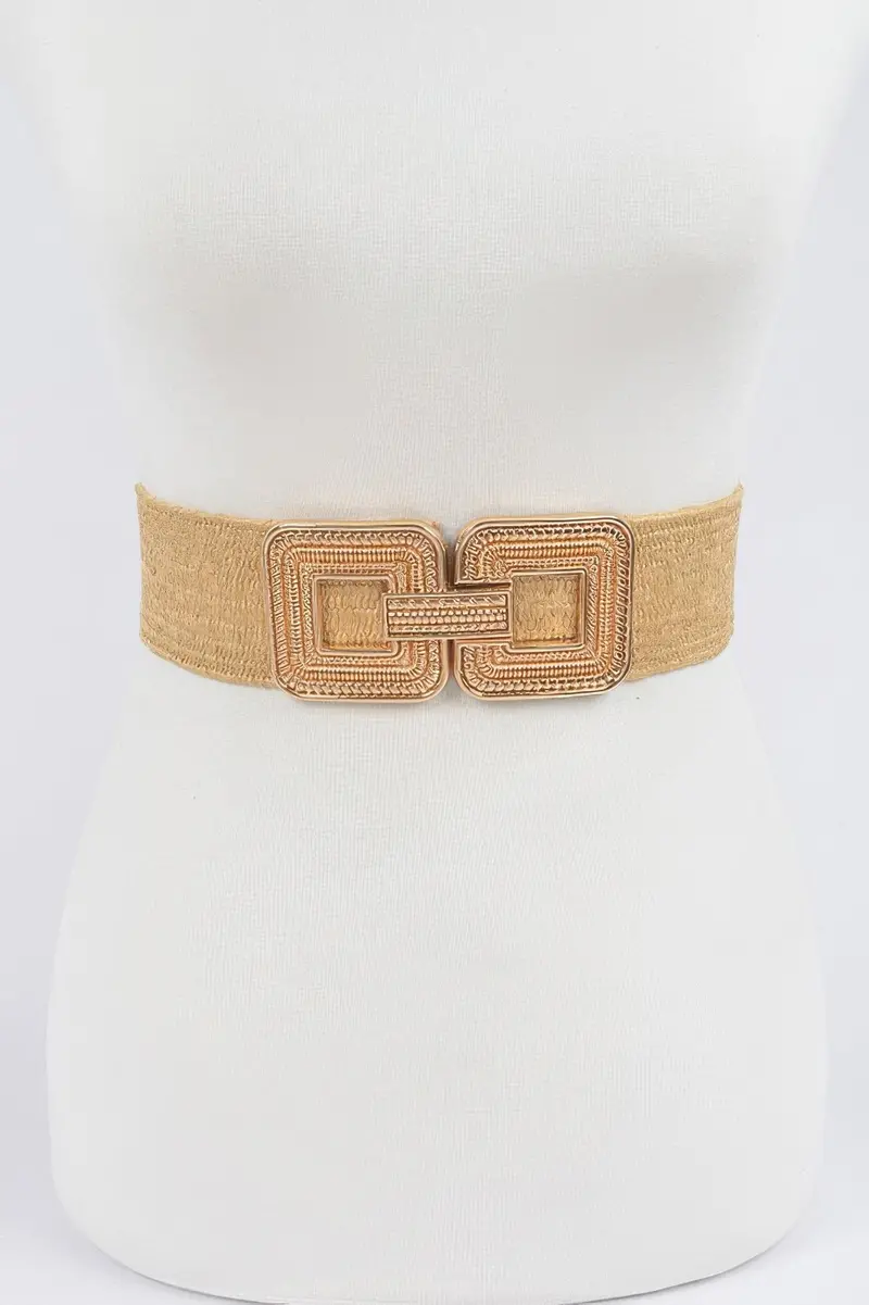 Metal Buckle Stretch Belt 1