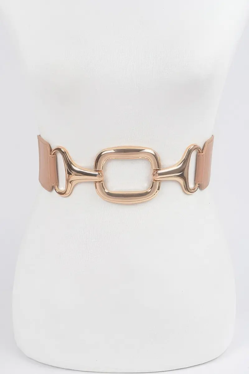 Metal Buckle Stretch Waist Belt 1