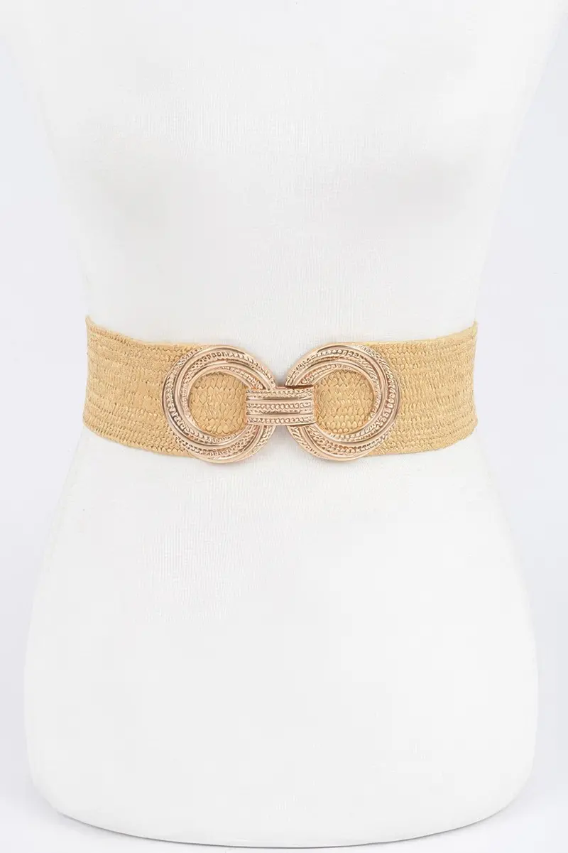 Metal Buckle Stretch Waist Belt 1