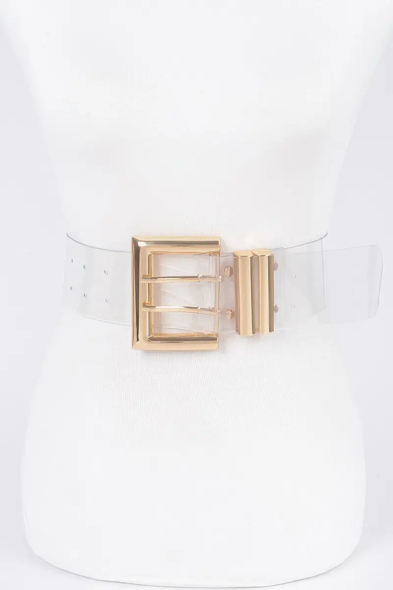 Metal Buckle Transparent Belt 1