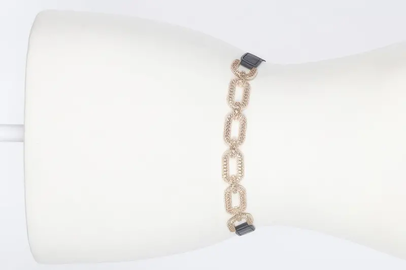 Metal Linked Buckle Elastic Belt 1