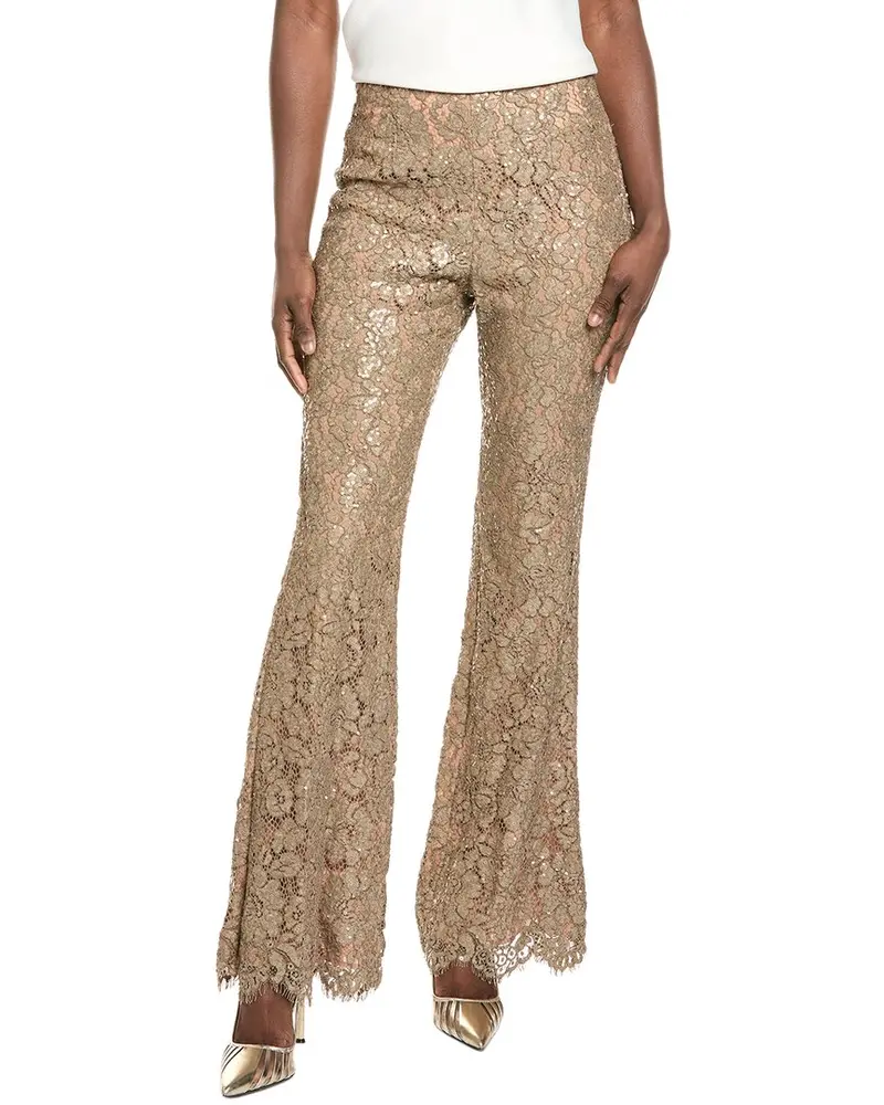 Michael Kors Collection Silk-Lined Lace Bootleg Pant 1