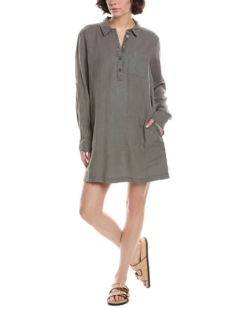 Michael Stars Eleanor Linen Utility Shirtdress 1
