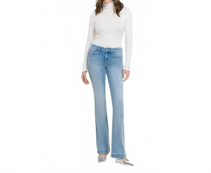 Mid Rise Bootcut Jean In Blue 1