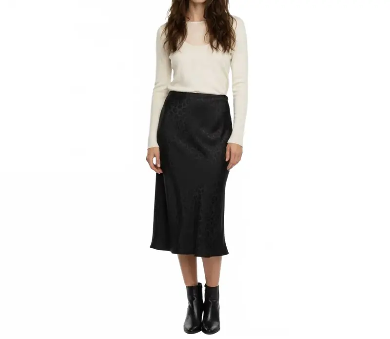 Midi Skirt In Black 1