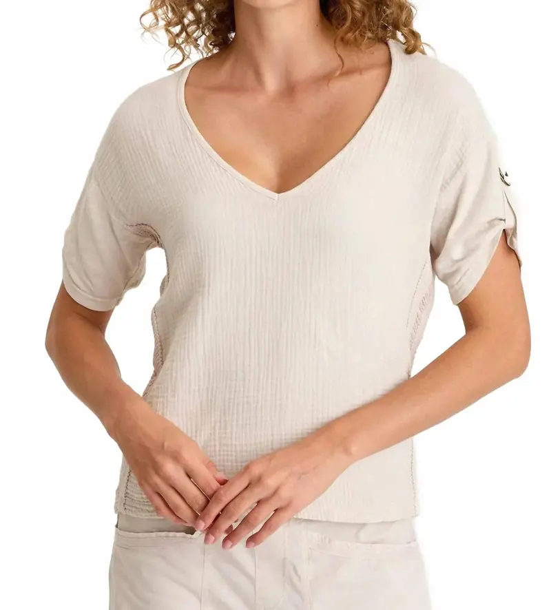 Milani Short Sleeve Top In Sonic Silver 1
