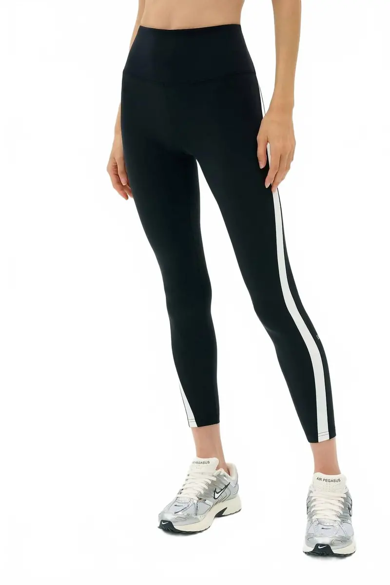 Miles High Waist Rigor Legging In Black/White 1