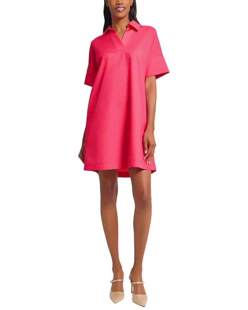 Ming Wang Side Pocket A-Line Cotton Shirt Dress 1