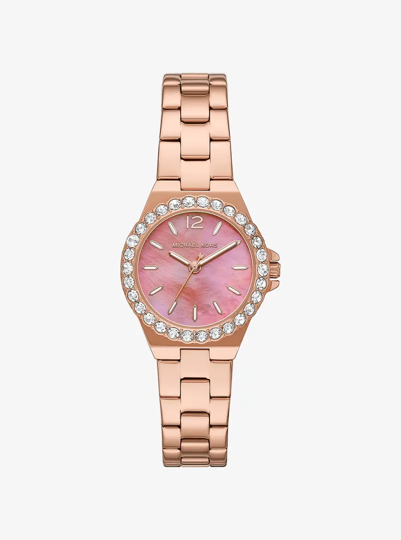 Mini Lennox Pavé Rose Gold-Tone Watch 1