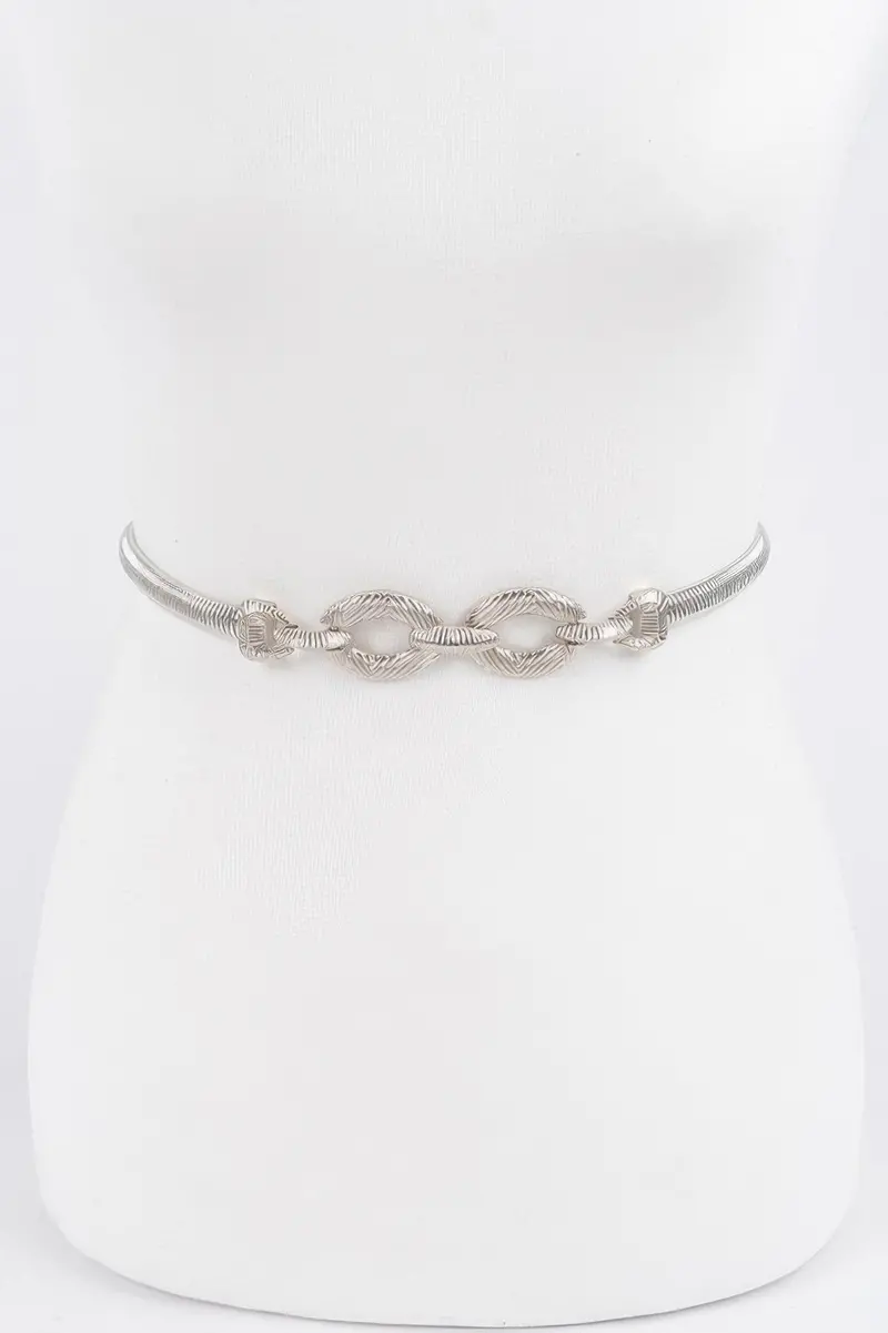 Minimal Metal Stretch Waist Belt 1