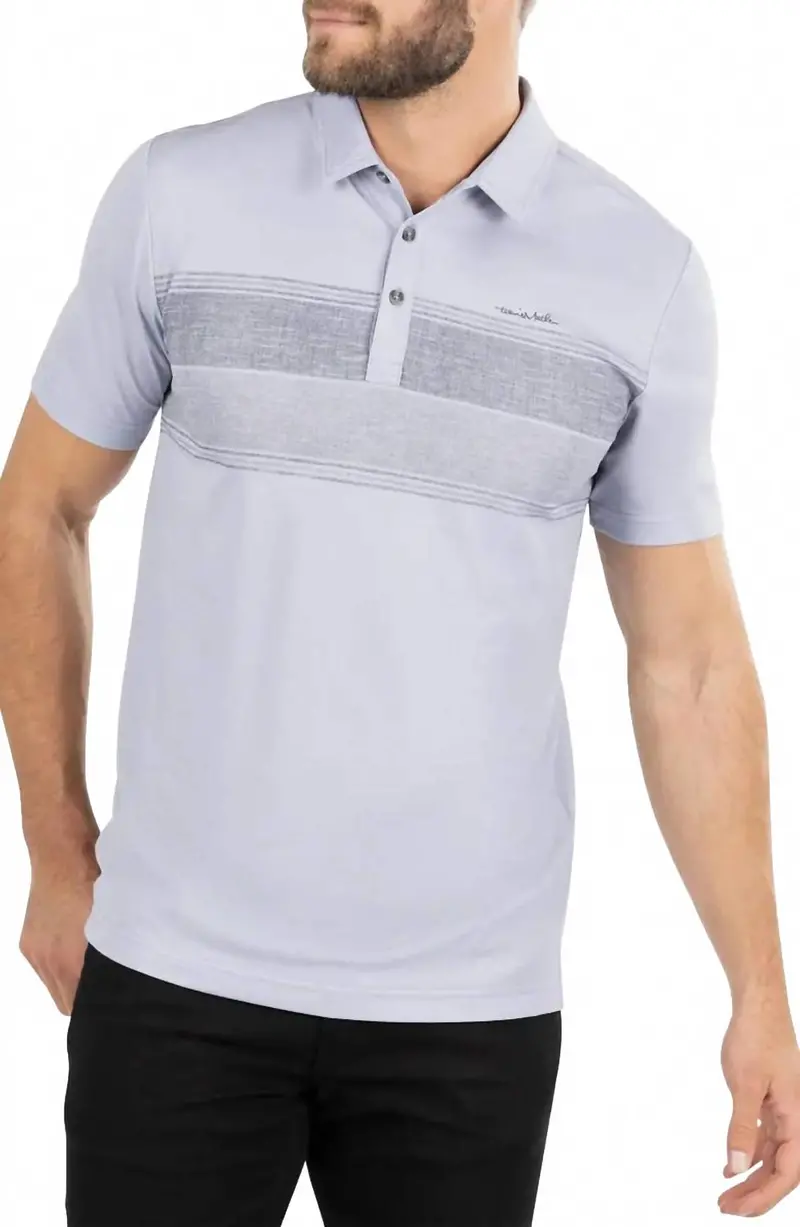 Miss The Boat Polo Shirt In Heather Silver Bullet 1