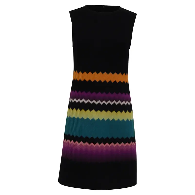 Missoni Zig-Zag Patterned Mini Dress In Multicolor Viscose 1