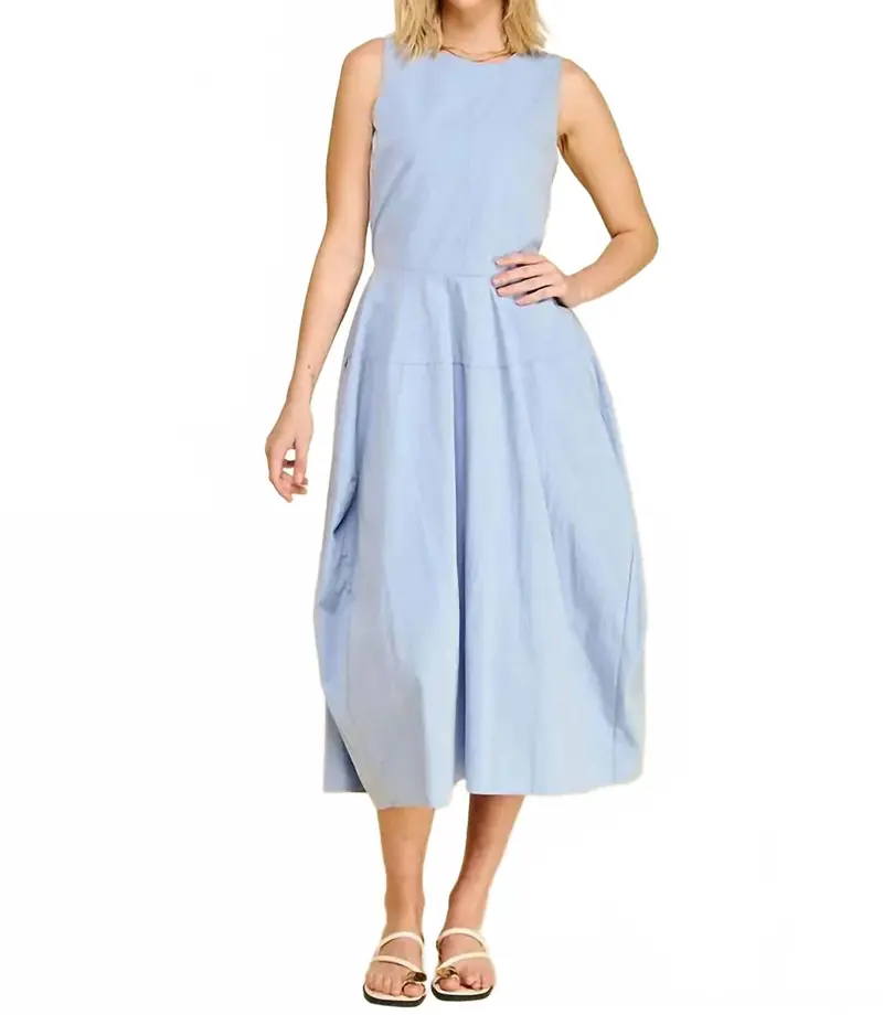 Mollie Midi Dress In Baby Blue 1