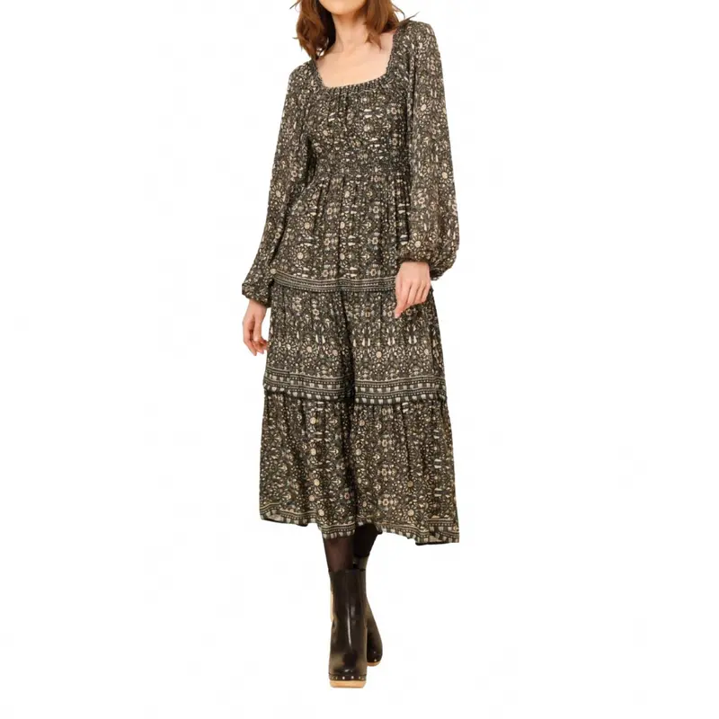 Monica Midi Dress In Green 1