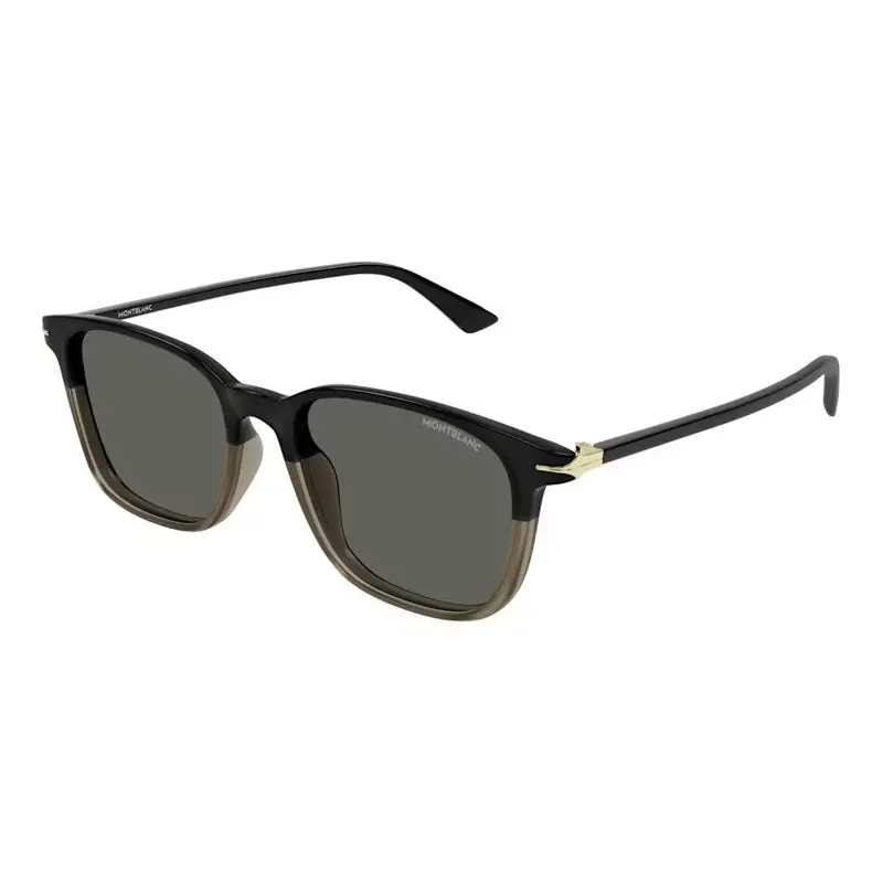 Montblanc Sunglasses Square Full Rim, Black Frame And Grey Lens Mb0338s003 1