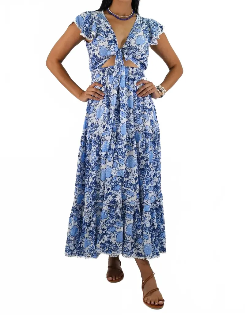 Mora Maxi Dress In Coastal Blue 1