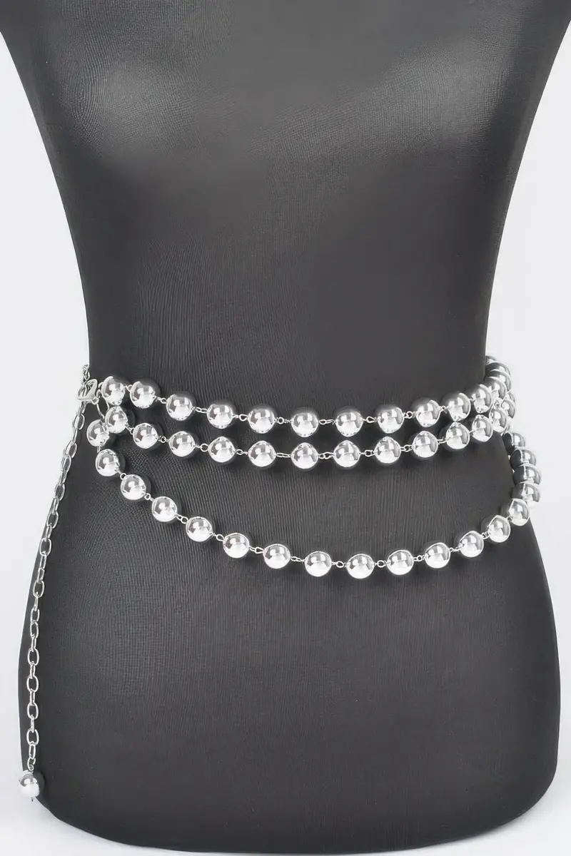 Multi Layered Ccb Ball Chain Belt 1