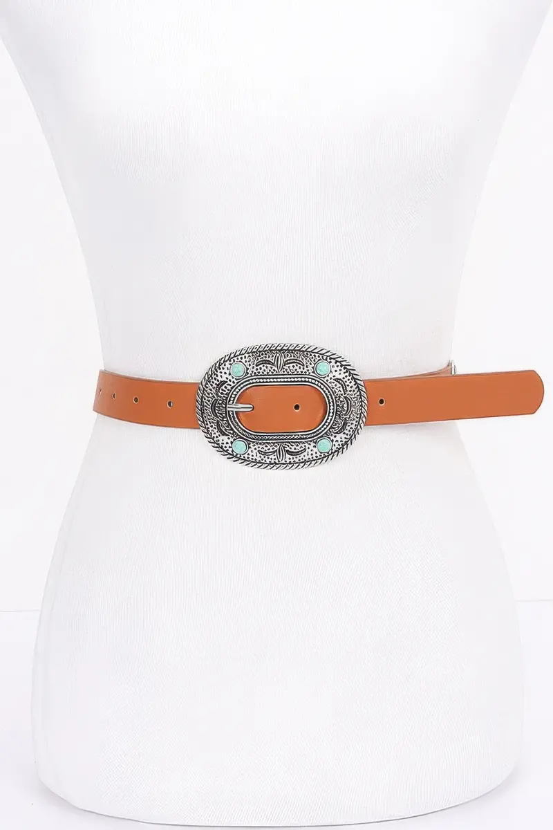 Multi Metal Vintage Pu Belt 1