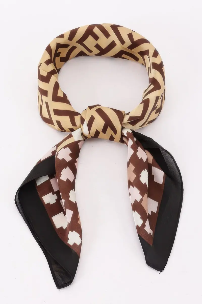 Multi Print Geometric Bandana For Neck Or Wrist 1