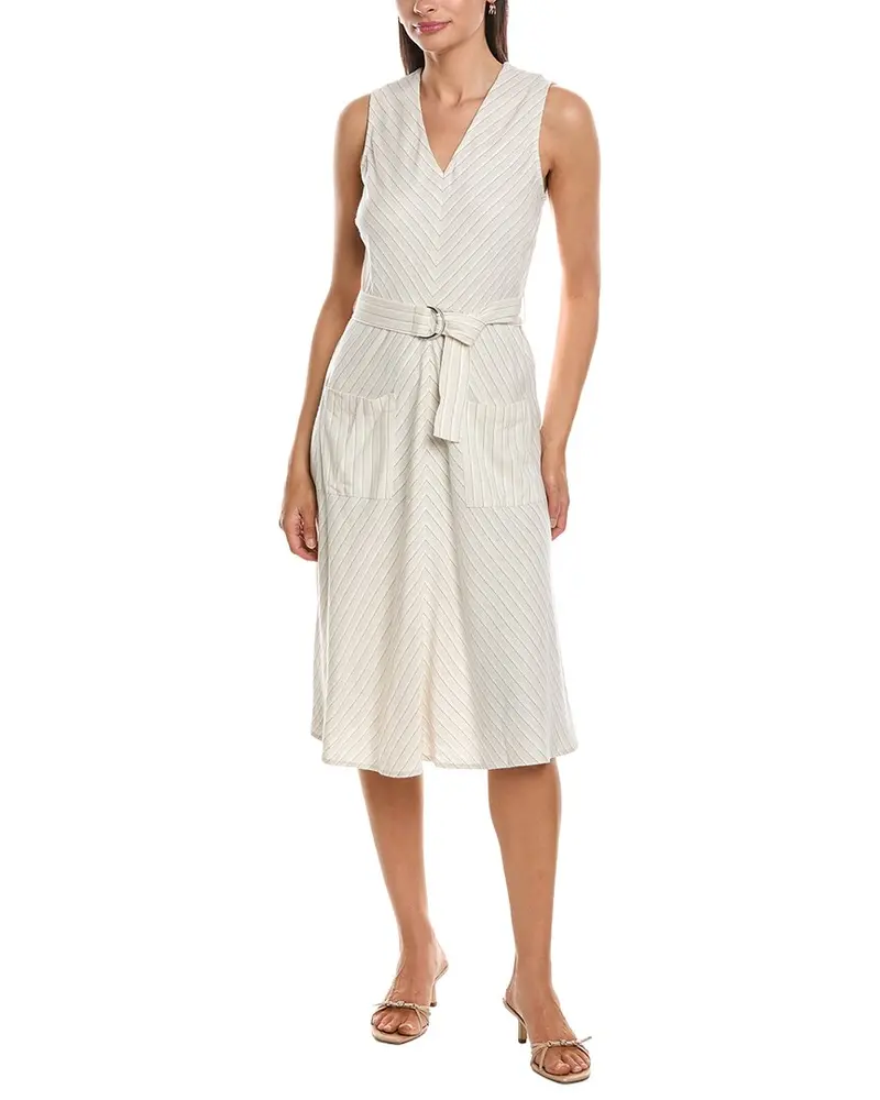 Nanette Nanette Lepore Linen-Blend Midi Dress 1