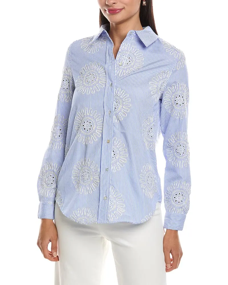 Nanette Nanette Lepore Long Sleeve Embroidered Shirt 1